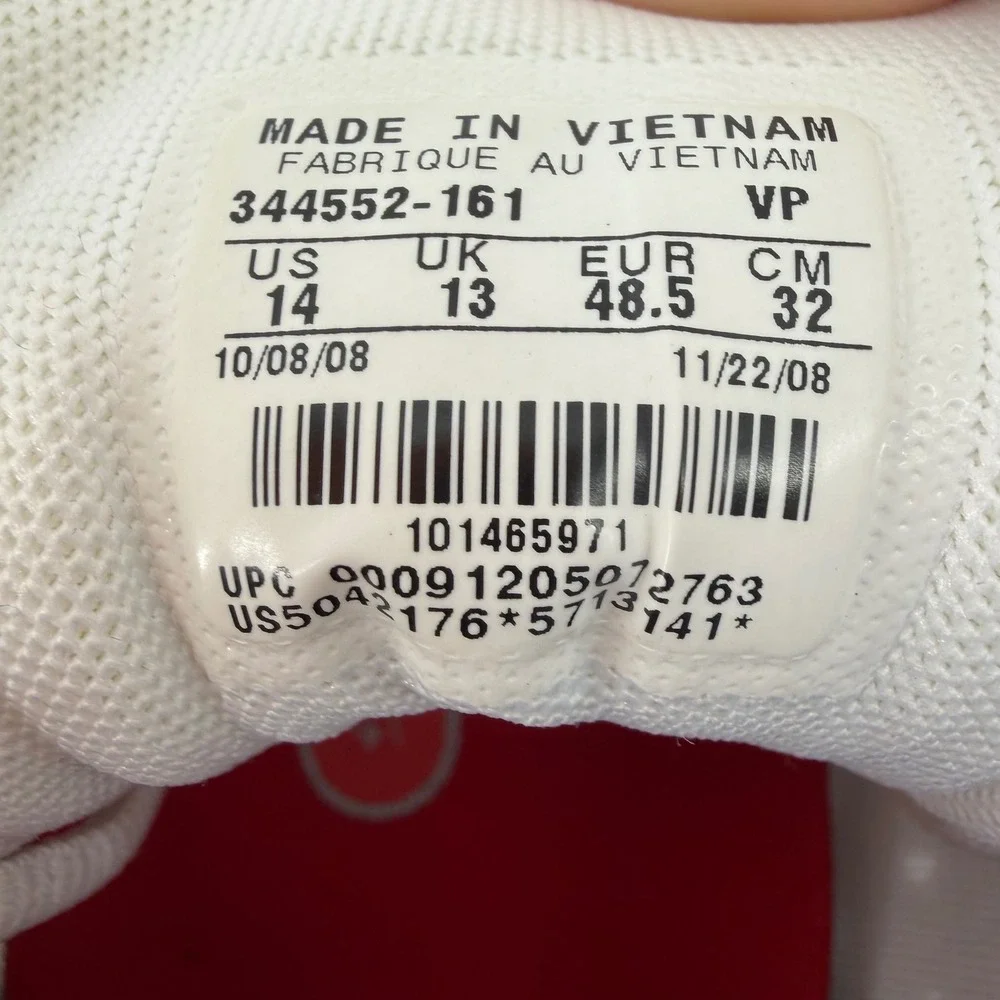 Nike Air Span 6 Mens 14 White Red Silver Bowerman Series 344552-161 Vintage 2008